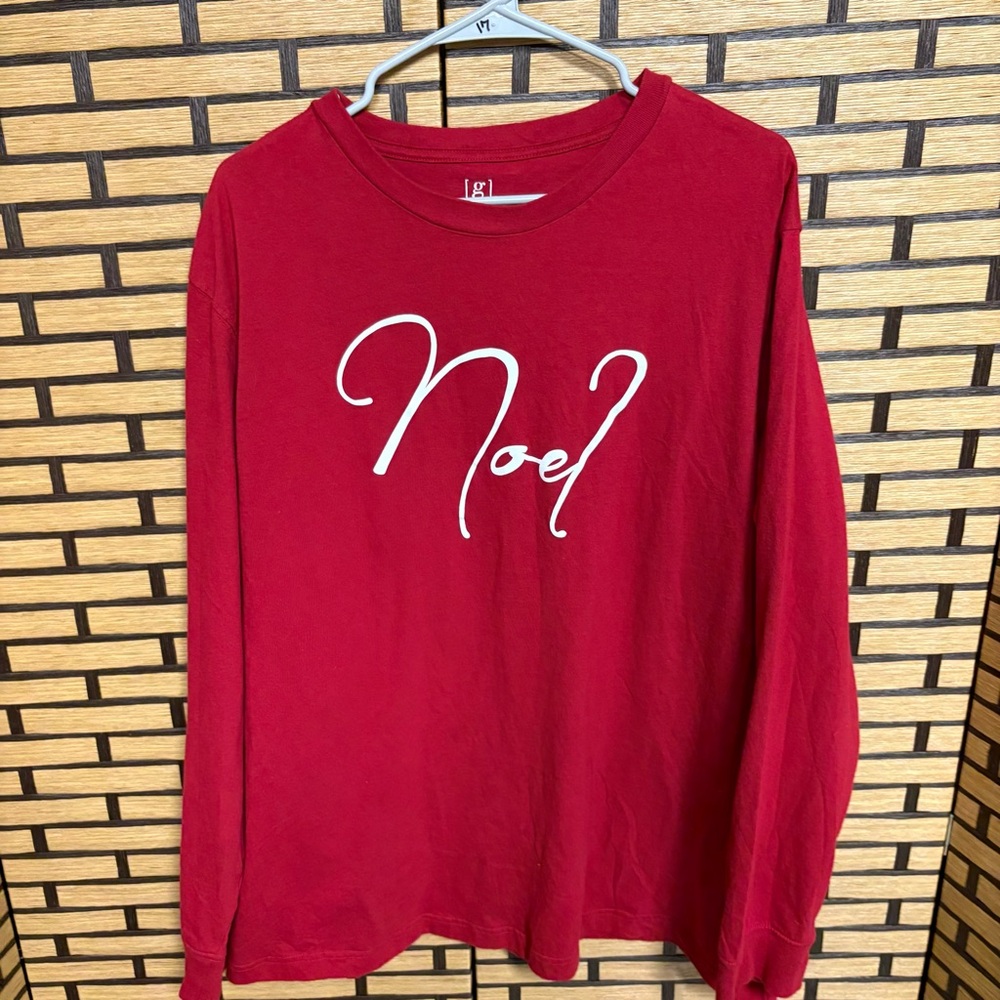 George Red Noel Long Sleeve‎ Tee Size 3X
